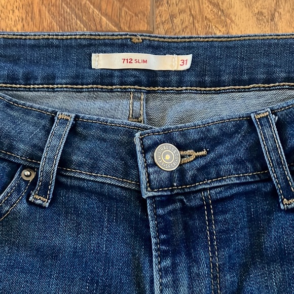 Levi’s 712 Slim Blue Jeans 31 - Picture 7 of 14